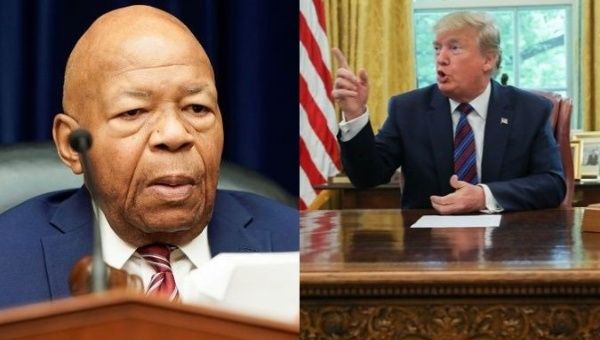 Elijah Cummings (left) has been asked by the U.S. President Donald Trump to clean his rat and rodent-infested district of Baltimore. 