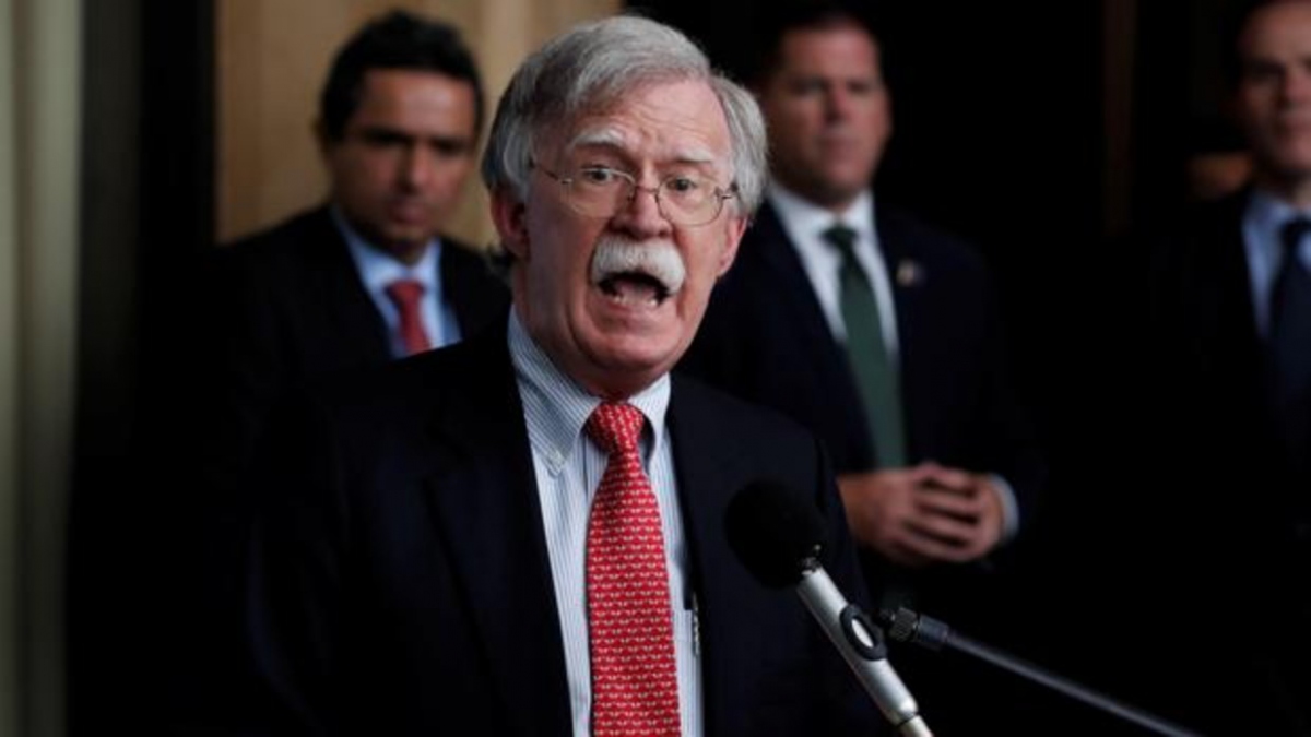 US National Security Adviser John Bolton, one of the key people leading Donald trump's policy in Venezuela.