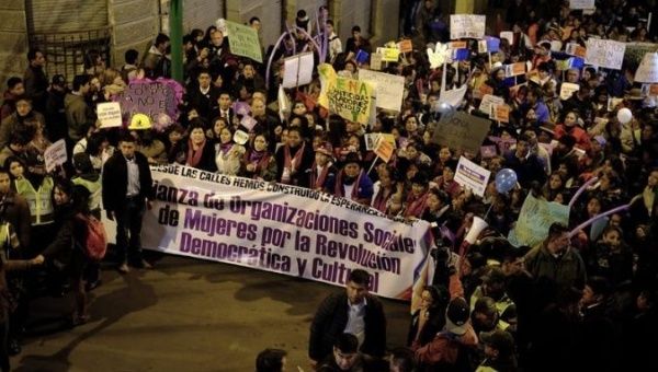 Social organizations and movements joined the massive march against feminicide and all forms of violence against women and children in Bolivia.