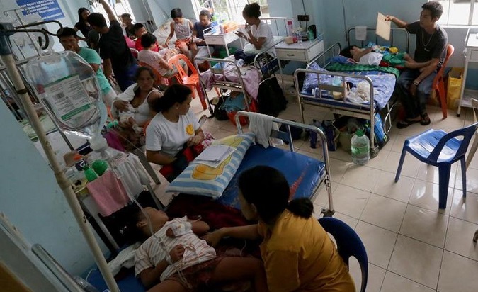 Dengue patients in Laguna Province, the Philippines, Aug. 15, 2019. The Department of Health (DOH) of the Philippines said on Tuesday that dengue cases in the country have reached 167,607 with 720 deaths since January this year.