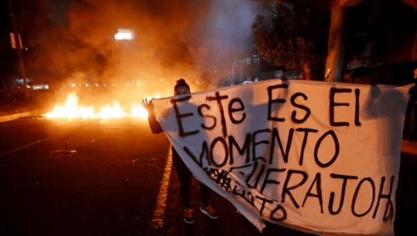 protests demanding the resignation of Honduran President Juan Orlando Hernandez in June 2019