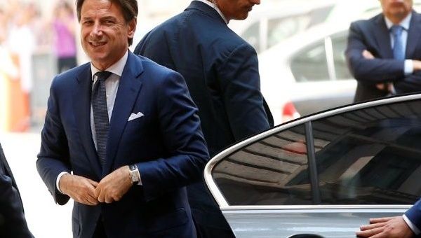 Italian Prime Minister Giuseppe Conte arrives at the Lower House of the Parliament in Rome, Italy, August 29, 2019. 