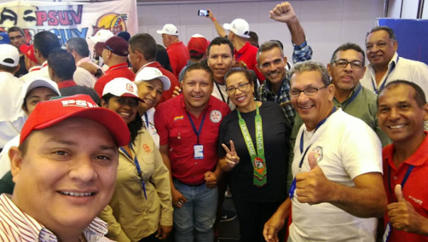 participants of the  1st International Meeting of Workers in Solidarity with Venezuela and the Bolivarian Revolution #ObrerosDelMundoConVenezuela