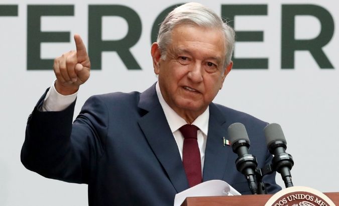 Mexico's President Andres Manuel Lopez Obrador delivers his first state of the union at National Palace in Mexico City, Mexico, September 1, 2019.