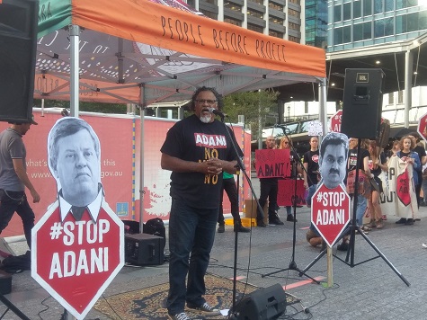 Wangan and Jagalingou Council leader Adrian Burragubba lead the protests against the mining project, but finally lost the appeal in August.