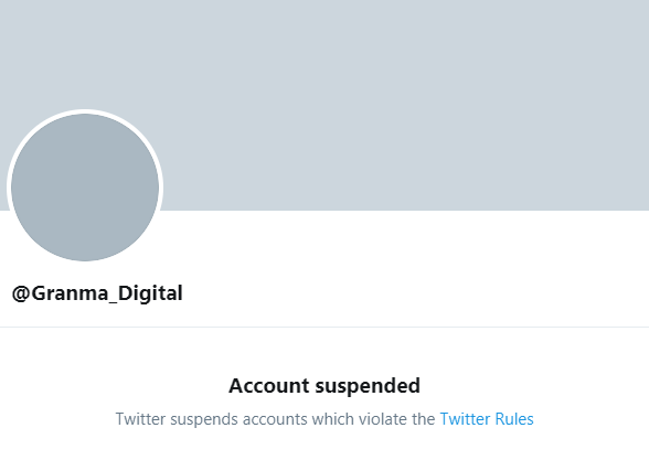 Granma, Cuba's largest newspaper, has had their twitter account suspended.