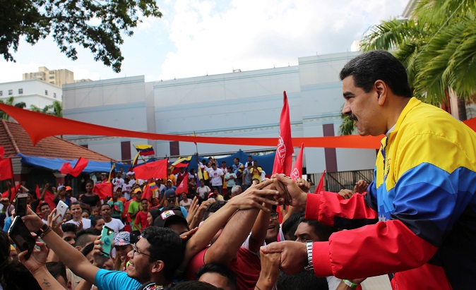 Venezuela's President Nicolas Maduro attends a rally against U.S. President Donald Trump in Caracas, Venezuela September 12, 2019.
