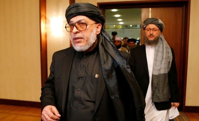 Sher Mohammad Abbas Stanikzai, chief negotiator of the Taliban, during the Moscow talks.
