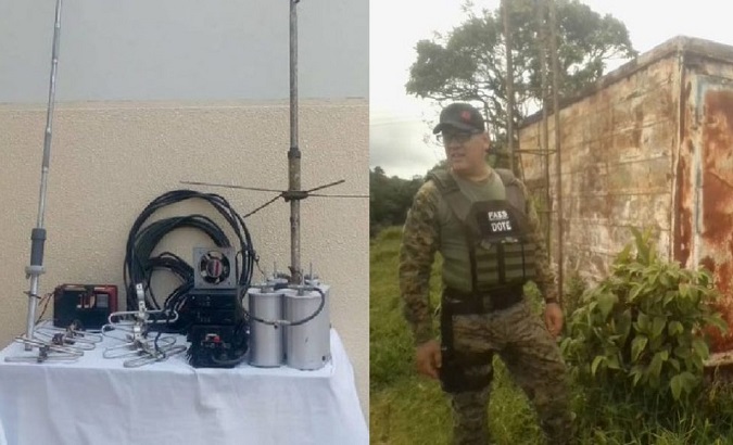 Equipment located in Los Rastrojos communications base