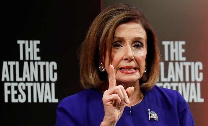 Speaker of the House Nancy Pelosi speaks at the Atlantic Festival in Washington, U.S., Sept 24, 2019