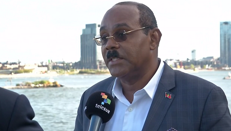 Gaston Browne also denounced the “strangling effects” of the sanctions on Venezuela.