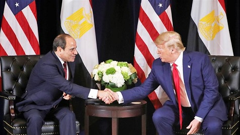 Trump meeting with el-Sisi at the annual UN General Assembly.