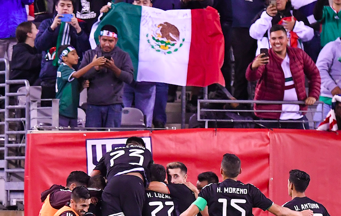 Mexico's soccer team plays the United States in New Jersey. Sept. 2019