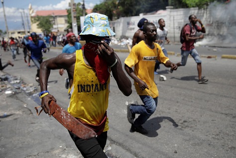 Demonstration demanding the resignation of Haitian President Jovenel Moise in Port-au-Prince.