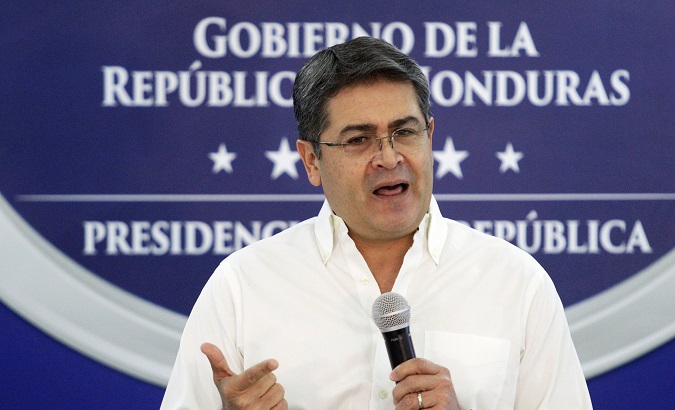 President Juan Orlando Hernandez in Tegucigalpa, Honduras Oct. 3, 2019.