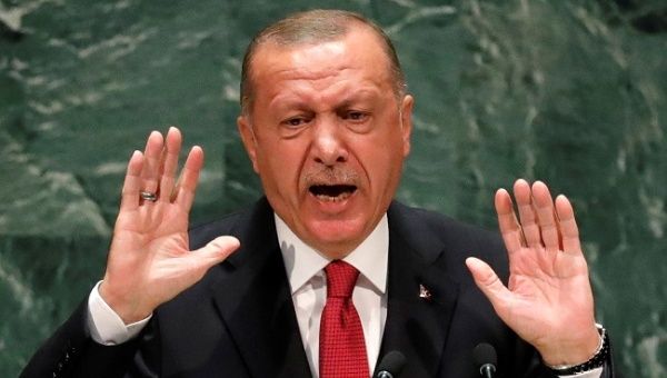 Turkey's President Recep Tayyip Erdogan addresses the 74th session of the United Nations General Assembly at U.N. headquarters in New York City, New York, U.S., September 24, 2019.