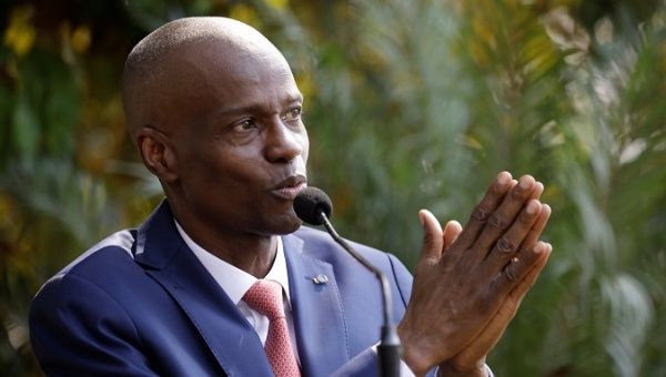 President Jovenel Moise at the National Palace of Port-au-Prince, Haiti Oct. 15, 2019.