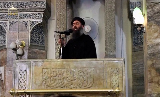 A man purported to be the reclusive leader of the militant Islamic State Abu Bakr al-Baghdadi.