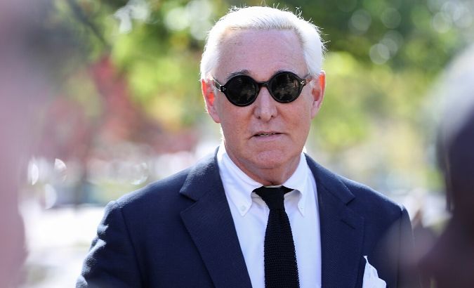 Roger Stone, former campaign adviser to U.S. President Donald Trump, departs following a pre-trial hearing at U.S. District Court in Washington, U.S., November 4, 2019.