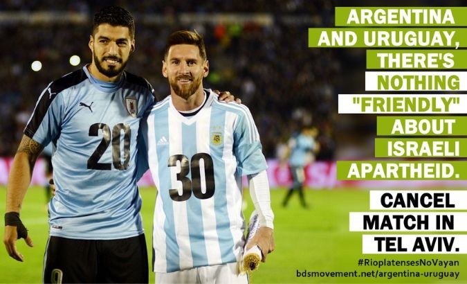 Argentina and Uruguay's national soccer teams are planning a “friendly” gamer in Israel on Nov. 18.