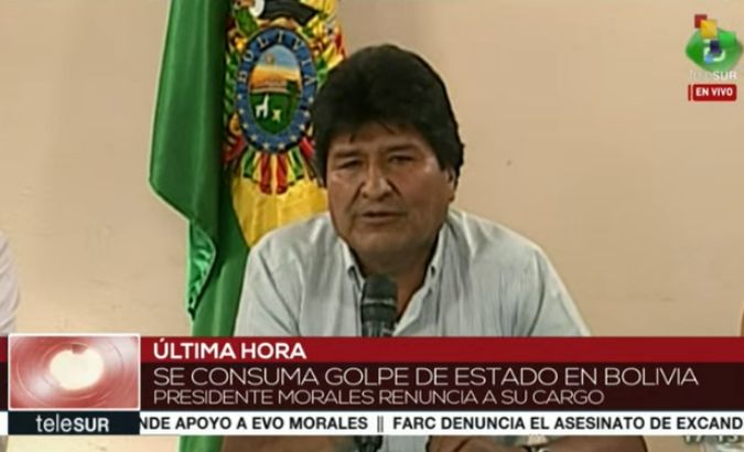 Bolivian President Evo Morales was forced to resign Sunday after two weeks of right-wing violence.