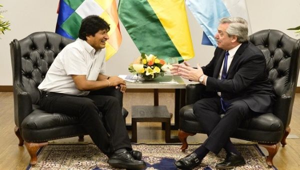 Evo Morales and Alberto Fernandez had met in Santa Cruz de la Sierra in Bolivia, back in September, days before both faced elections in October.