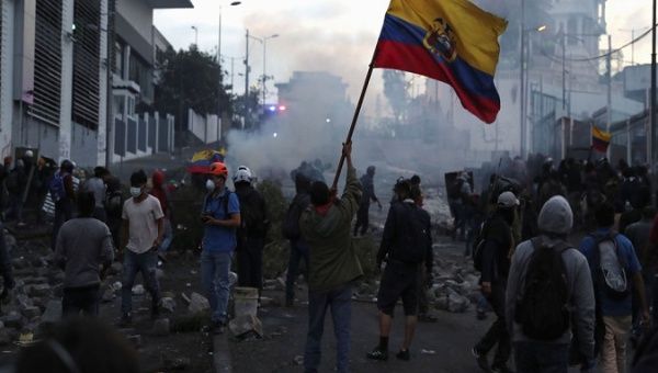 Testimonies collected from Ecuadorians indicate that they constantly received tear gas and were shot at close range.