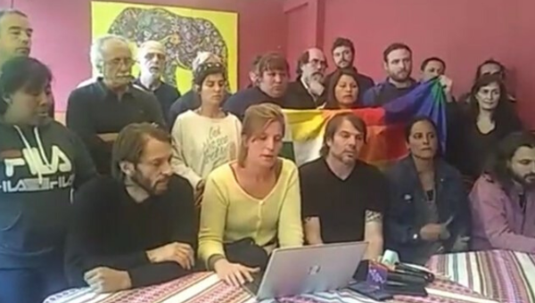The Argentinian Delegation in Solidarity with Bolivia in a press conference presenting the preliminary report on human rights violations in Bolivia.
