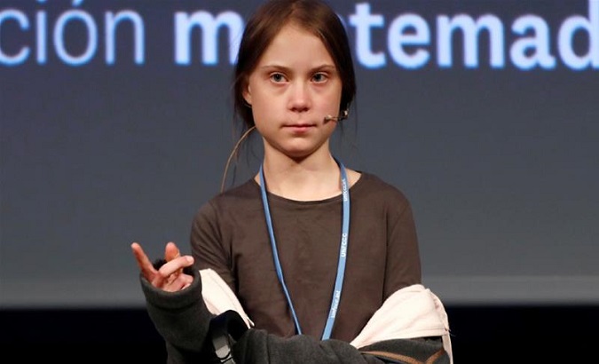 Sweedish climate activist, Greta Thunberg, joined the activity in Madrid.