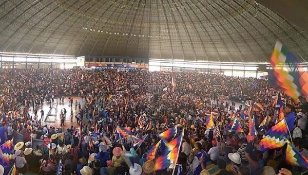 The Movement Towards Socialism (MAS) congress in Cochabamba, Bolivia, Dec. 7, 2019.