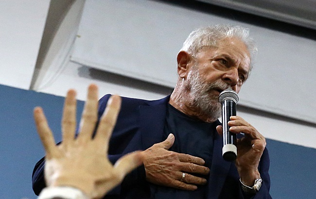 Former Brazilian President Luiz Inacio Lula da Silva speaks during a book launch event in Sao Paulo, Brazil, December 10, 2019.