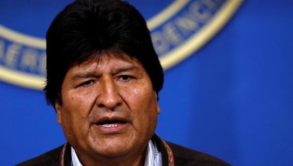 Bolivian President Evo Morales