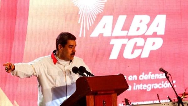Venezuela's President Nicolas Maduro spoke during the 17th summit of the Bolivarian Alliance for the Peoples of America (ALBA-TCP) in Cuba.