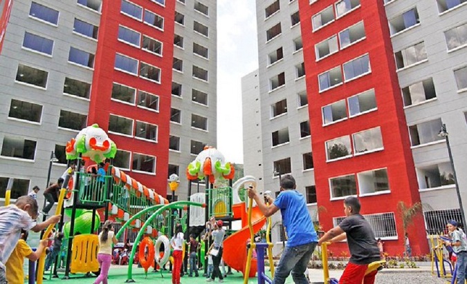 Dwillings built through the Venezuelan Great Housing Mission (GMVV), 2019.