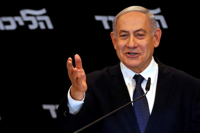 Israeli Prime minister Benjamin Netanyahu delivers a statement to the media in Jerusalem January 1, 2020.
