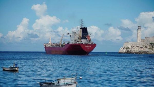 A tanker ship leaves the Havana's bay in Havana, Cuba, October 2, 2019. 