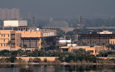 A general view of the U.S. Embassy at the Green zone in Baghdad.