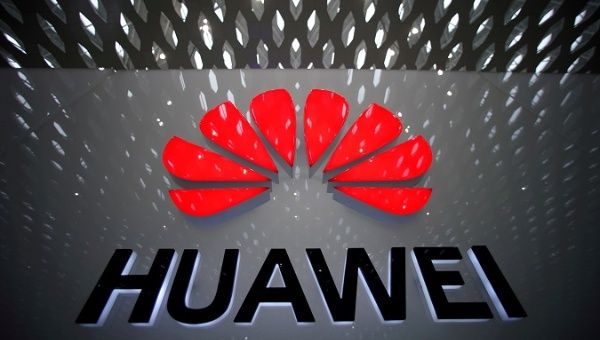 A Huawei company logo in Shenzhen, Guangdong province, China, July 22, 2019.