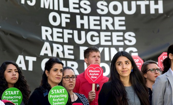 Protest against the Migration Protection Protocols (MPP) program, San Diego, California, Jan. 29, 2020.