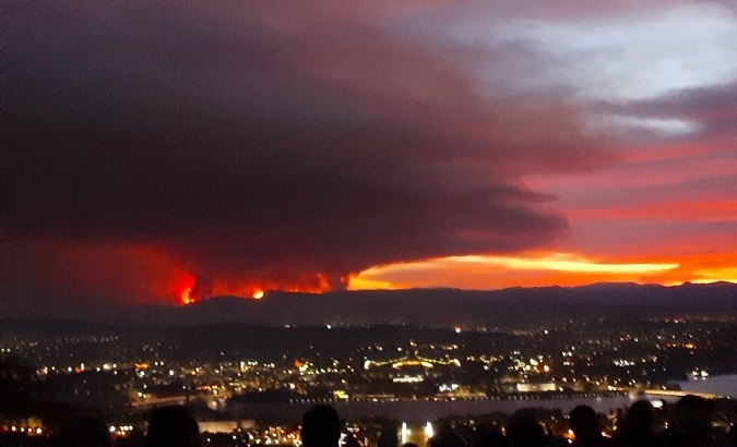 Forest fires, Camberra, Jan. 31, 2020.