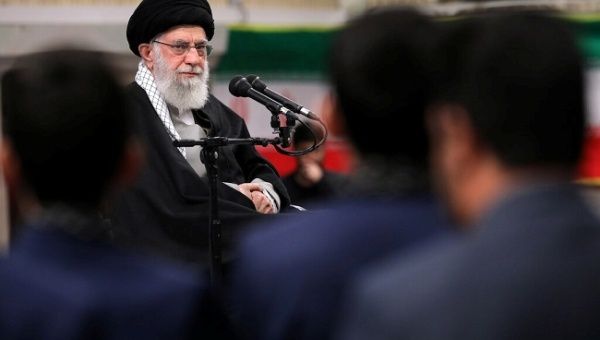 Iran's Supreme Leader Ayatollah Ali Khamenei attends a public gathering ahead of the 41st anniversary of the Islamic revolution, in Tehran, Iran February 5, 2020.