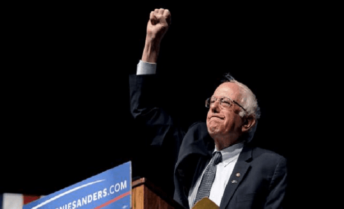 Bernie Sanders, when he won the Wyoming State Caucus, U.S., in 2016.
