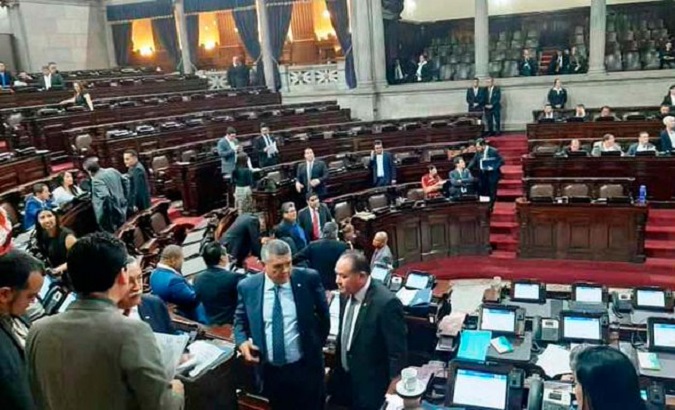 Lawmakers during a session at the National Congress in Guatemala city, Guatemala, Feb. 12, 2020.