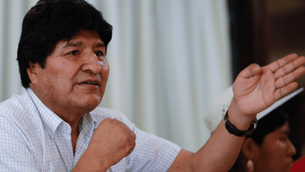 Former Bolivian President, Evo Morales, gives a press conference in Buenos Aires, Jan 1st.