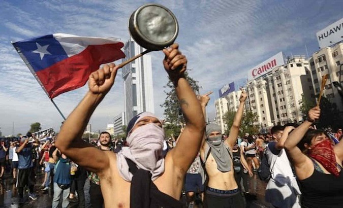 Protests in Santiago de Chile against Sebastian Piñera's government, November 2019