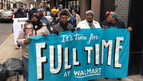 Walmart workers demanded better wages and reliable and stable working hours