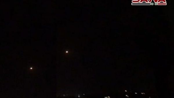 Media reports said explosions were heard in the sky over Damascus, while videos allegedly confirm the attacks