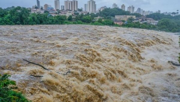 Photo taken on Dec. 29, 2015 shows the view of Piracicaba River on the outskirts of the city of Piracicaba, state of Sao Paulo, Brazil.
