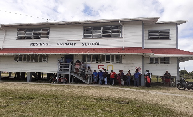 At Rosignol Primary School Polling Station in Berbice (Region 5), Guyana, for election observation, March, 2020.