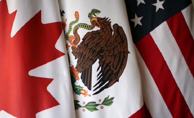 Image with the flags of Canada, Mexico and the United States.